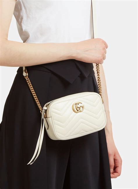 gucci super mini white|super mini gucci crossbody bag.